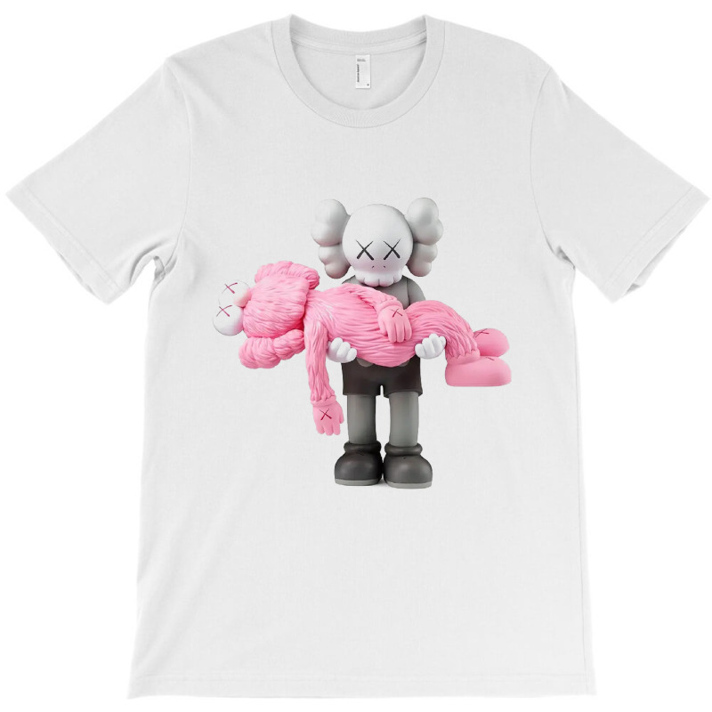 'kaws' Helping Pink T-shirt | Artistshot