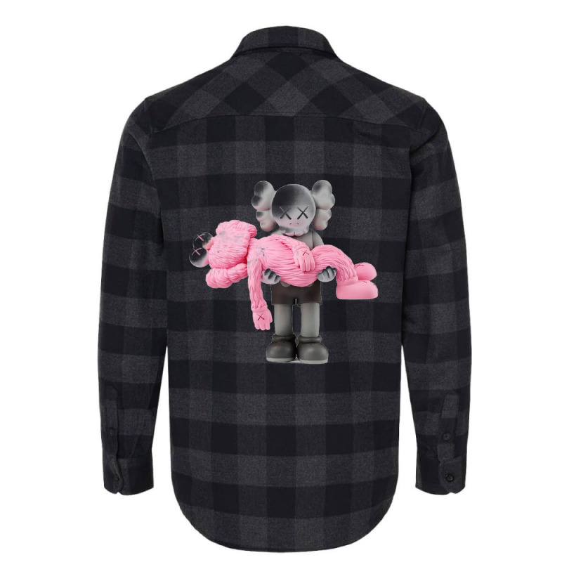 'kaws' Helping Pink Flannel Shirt | Artistshot