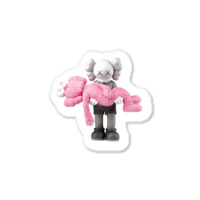 'kaws' Helping Pink Sticker | Artistshot