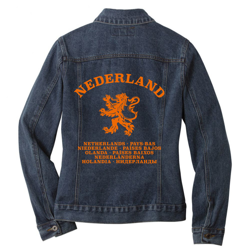 Netherlands Coat Of Arms Ladies Denim Jacket by yammerbetween10 | Artistshot