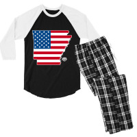 Arkansas Made In The Usa Men's 3/4 Sleeve Pajama Set | Artistshot