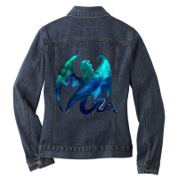 Fractal Dragon Ladies Denim Jacket | Artistshot