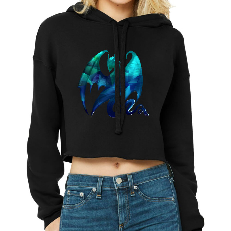 Fractal Dragon Cropped Hoodie by damagegerms19 | Artistshot