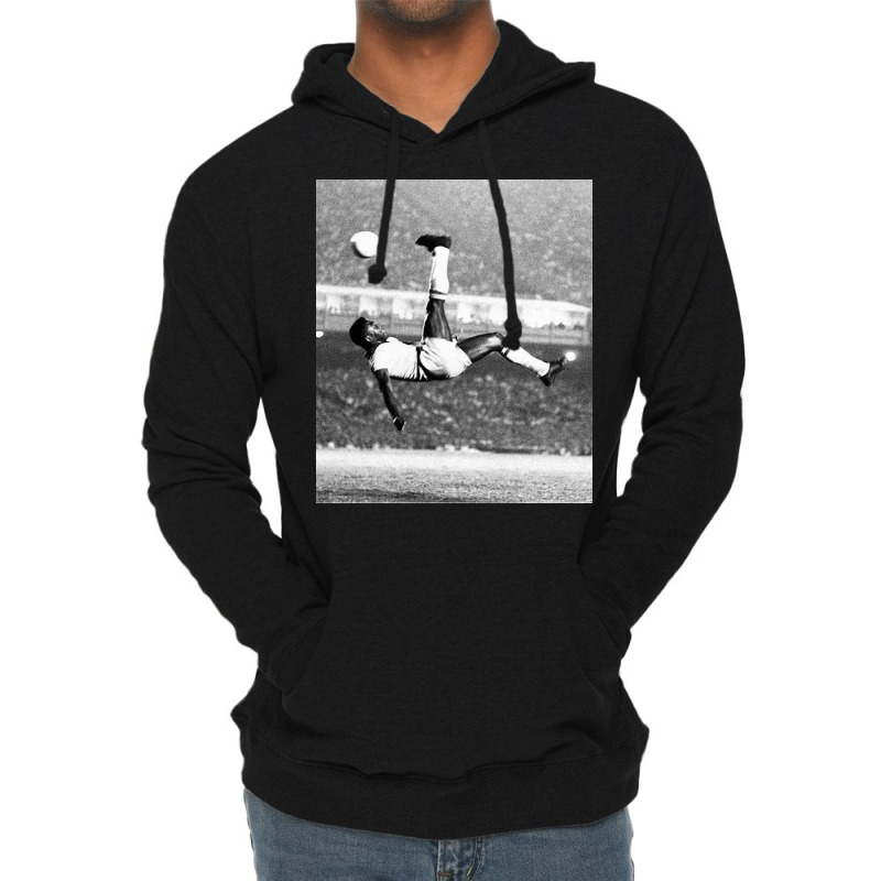 Pele In The Air With Brazil Lightweight Hoodie by sanfordhmph | Artistshot