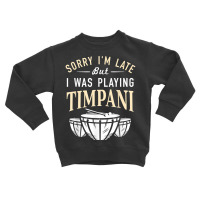 Playing Timpani Percussion   Musical Instrument Timpanist T Shirt Toddler Sweatshirt | Artistshot