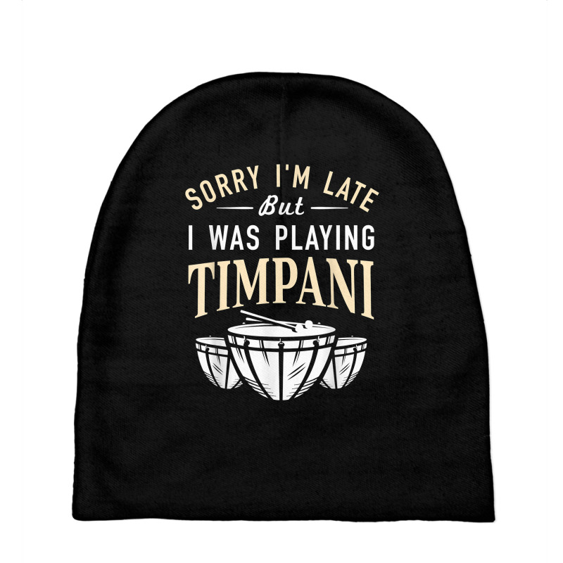 Playing Timpani Percussion   Musical Instrument Timpanist T Shirt Baby Beanies by hyong5i4 | Artistshot