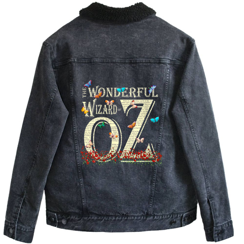 Womens Dorothy Tin Man Cowardly Scarecrow Wonderful Wizard Of Oz V-nec Unisex Sherpa-lined Denim Jacket | Artistshot