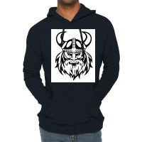 Viking Norse Helmet Man  Funny Green Lightweight Hoodie | Artistshot