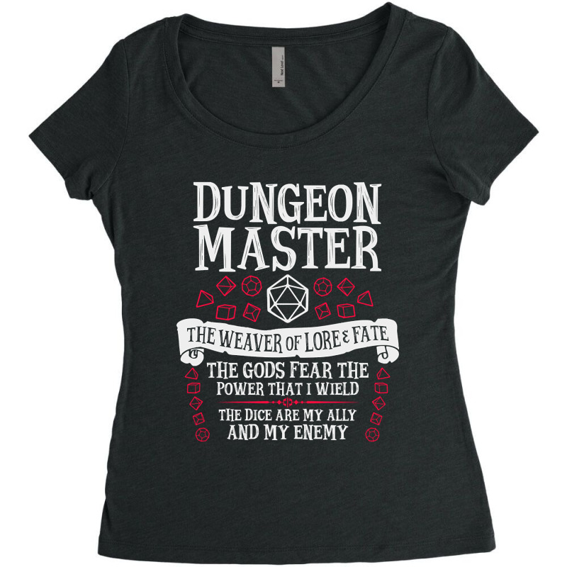 Dungeon Master, Dungeons & Dragons - The Weaver Of Lore & Date Women's Triblend Scoop T-shirt | Artistshot