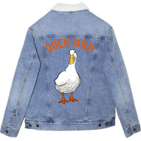 Duck Aesthetic Girl Unisex Sherpa-lined Denim Jacket | Artistshot