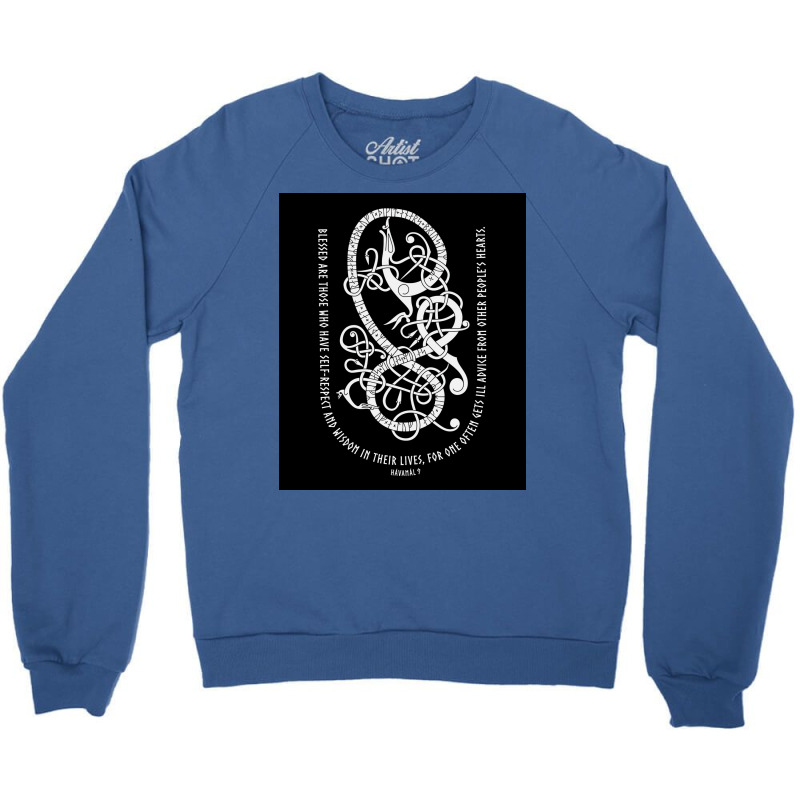 Runestone Havamal 9 Quote  Cool Trending Crewneck Sweatshirt | Artistshot