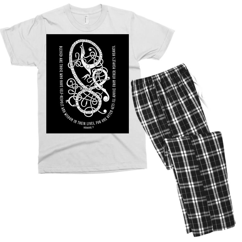 Runestone Havamal 9 Quote  Cool Trending Men's T-shirt Pajama Set | Artistshot