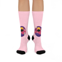 Retro Aesthetic Stars Crew Socks | Artistshot