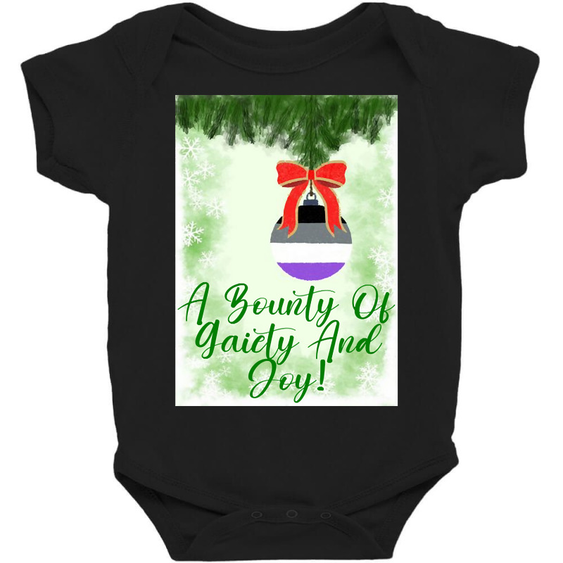 Asexual Christmas Design - A Bounty Of Gaiety And Joy Baby Bodysuit by dentistdamaging500 | Artistshot