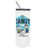 Peanuts   Skiing Peanuts Group T Shirt Skinny Tumbler | Artistshot