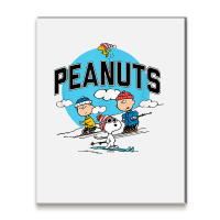 Peanuts   Skiing Peanuts Group T Shirt Metal Print Vertical | Artistshot