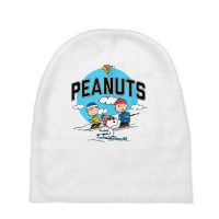 Peanuts   Skiing Peanuts Group T Shirt Baby Beanies | Artistshot