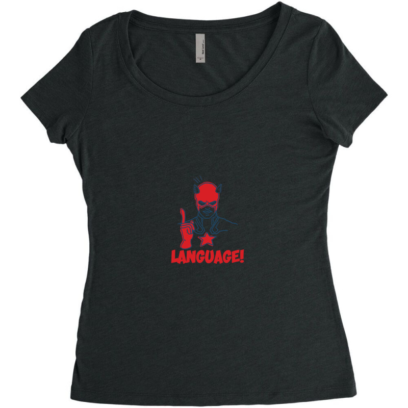 Captain Language 1 Women's Triblend Scoop T-shirt by Misha-ElYWright | Artistshot