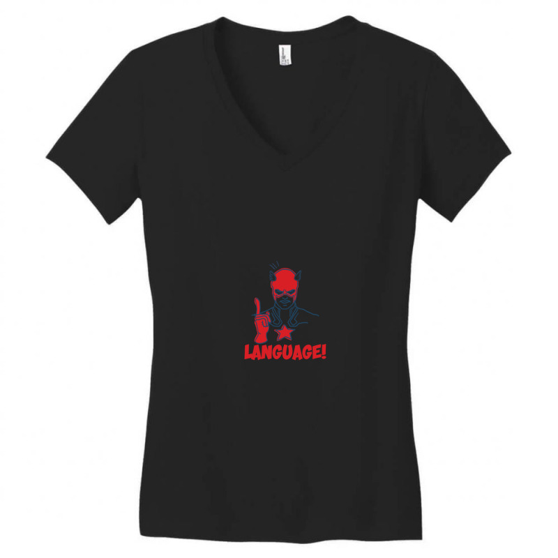 Captain Language 1 Women's V-Neck T-Shirt by Misha-ElYWright | Artistshot