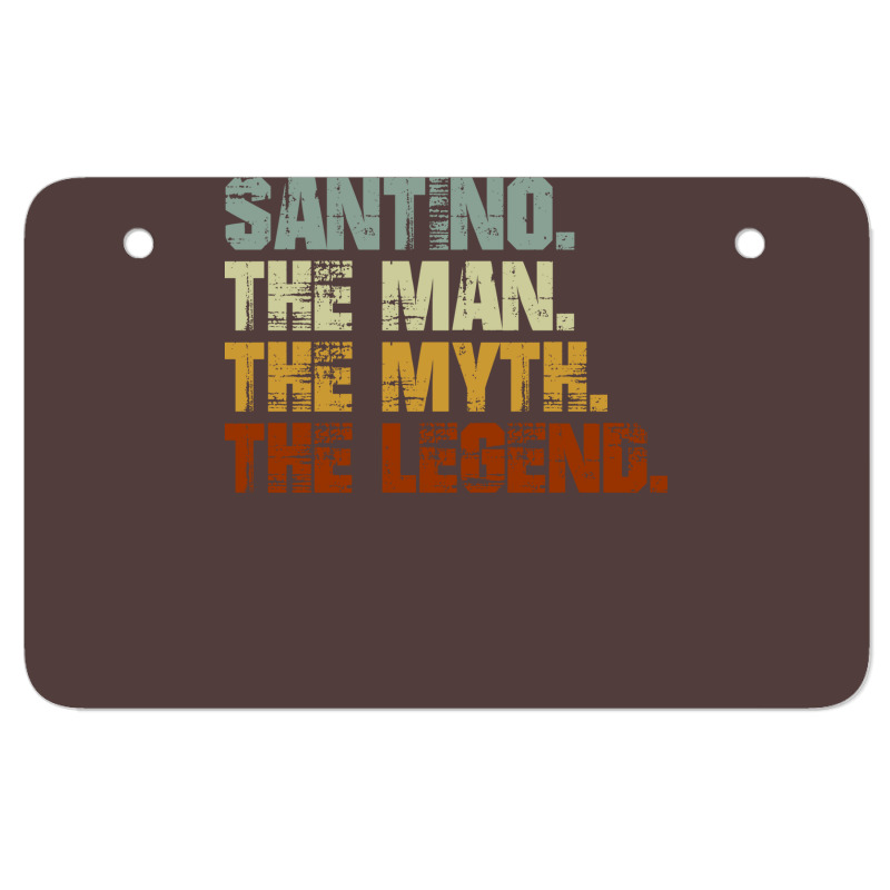 Santino The Man The Myth The Cool Summer Atv License Plate | Artistshot