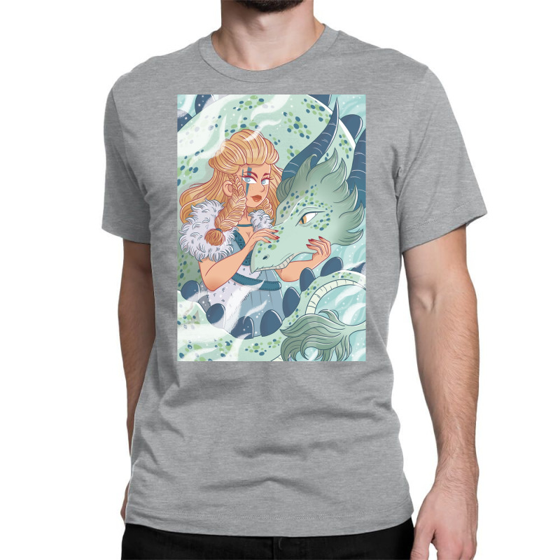 Viking Dragon  Green 70s Retro Classic T-shirt | Artistshot