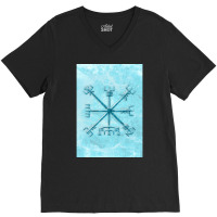 Vegvsir Over Permafrost In Blue  Blue Boy V-neck Tee | Artistshot