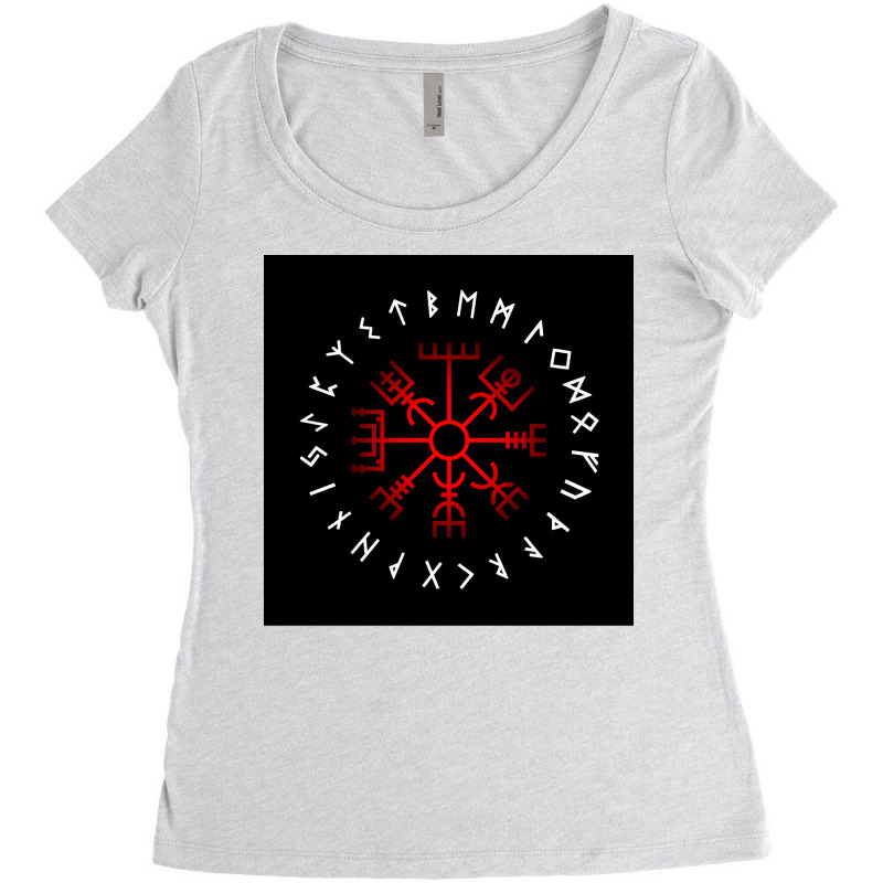 Vegvisir Compass 5 To Guide Travelers And Keep Them Safe On Journeys E Women's Triblend Scoop T-shirt by campencaic | Artistshot