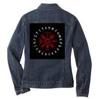 Vegvisir Compass 5 To Guide Travelers And Keep Them Safe On Journeys E Ladies Denim Jacket | Artistshot