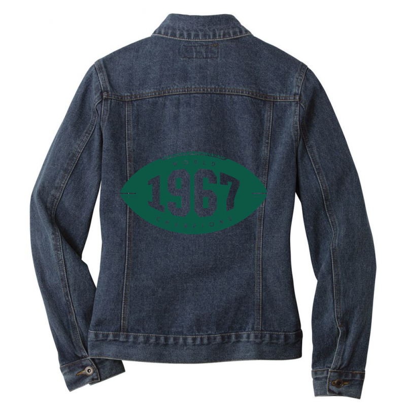 1967 World Champions - Packers (green) Ladies Denim Jacket by fumbledeafness270 | Artistshot