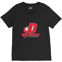 Red De Dickinson College Vectorized V-neck Tee | Artistshot