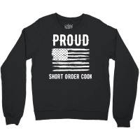 Proud Short Order Cook Profession American Flag T Shirt Crewneck Sweatshirt | Artistshot