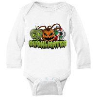 Ghoulmates Funny Halloween Soulmates Pun T Shirt Long Sleeve Baby Bodysuit | Artistshot