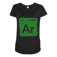 Ar15 Rifle Periodic Table Patriotic For Veteran Maternity Scoop Neck T-shirt | Artistshot