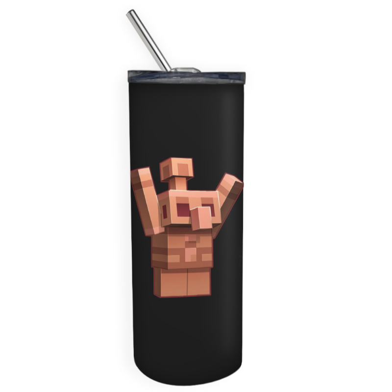 Copper Golem Friend Skinny Tumbler | Artistshot