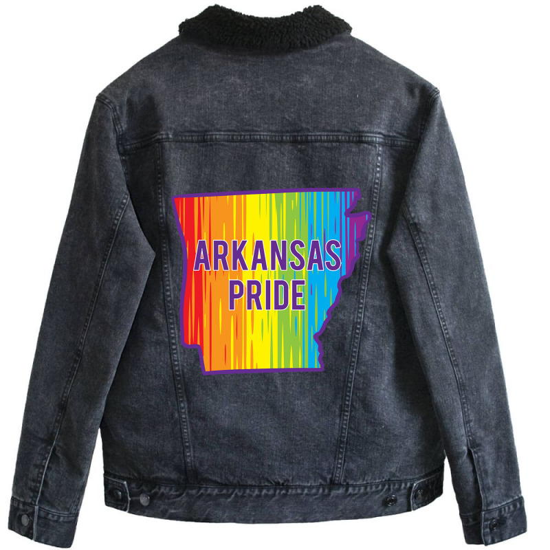 Arkansas Pride Lgbtq Unisex Sherpa-Lined Denim Jacket by ternacanuda | Artistshot