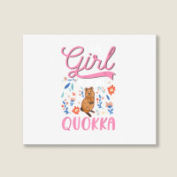 Quokka Girl Short Tailed Kangaroo Quokka T Shirt Landscape Canvas Print | Artistshot