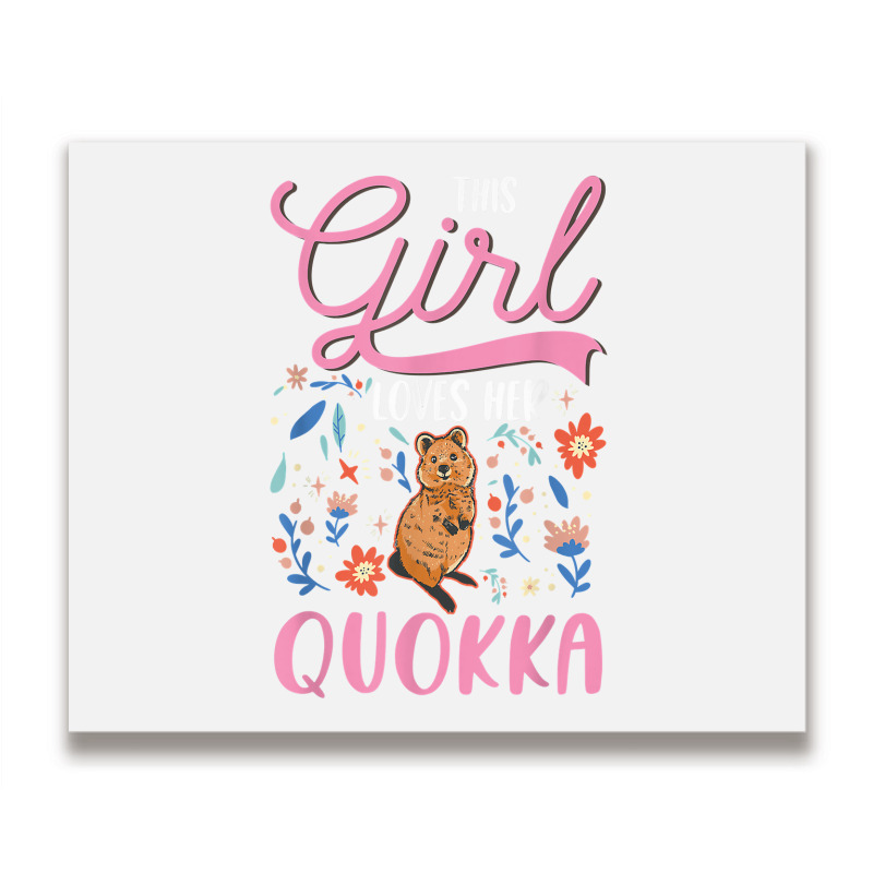 Quokka Girl Short Tailed Kangaroo Quokka T Shirt Metal Print Horizontal | Artistshot