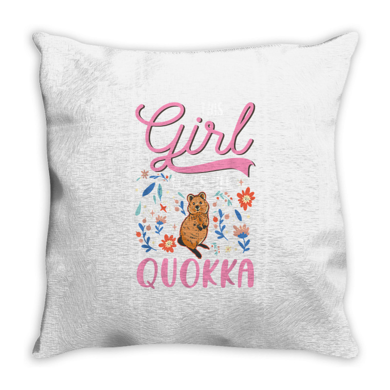 Quokka Girl Short Tailed Kangaroo Quokka T Shirt Throw Pillow | Artistshot