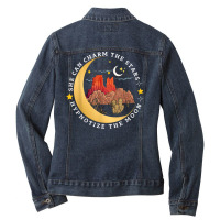 She Can Charm The Stars, Hypnotize The Moon T Shirt Ladies Denim Jacket | Artistshot