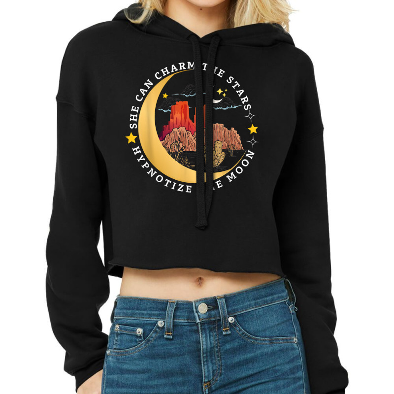 She Can Charm The Stars, Hypnotize The Moon T Shirt Cropped Hoodie by calvinittgos | Artistshot