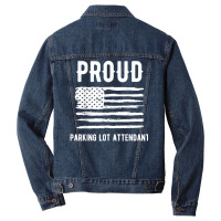 Proud Parking Lot Attendant Profession American Flag T Shirt Men Denim Jacket | Artistshot