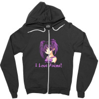 I Love Anime (2) Zipper Hoodie | Artistshot