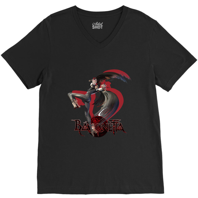 Bayonetta Hack And Slash Video Game Developed By Platinumgames The Lef V-neck Tee | Artistshot