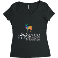 Arkansas Rainbow Deer Women's Triblend Scoop T-shirt | Artistshot