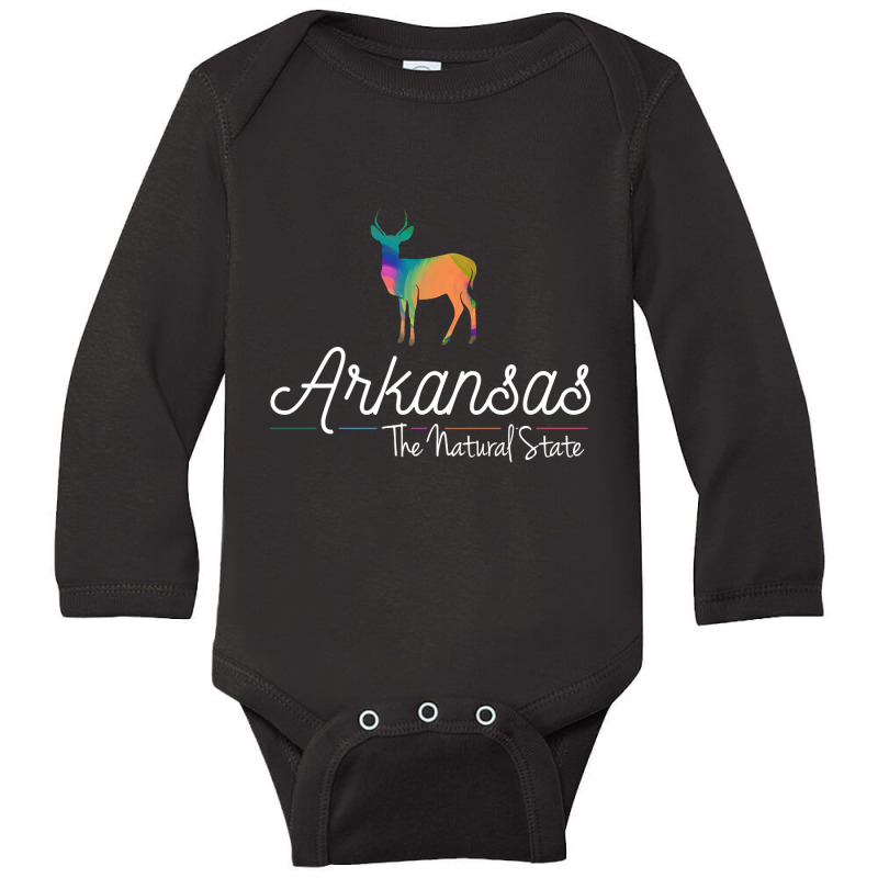 Arkansas Rainbow Deer Long Sleeve Baby Bodysuit by ternacanuda | Artistshot