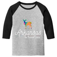 Arkansas Rainbow Deer Youth 3/4 Sleeve | Artistshot