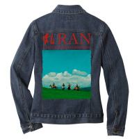 Akira Kurosawa - Ran Illustration With Title-nffcx Ladies Denim Jacket | Artistshot