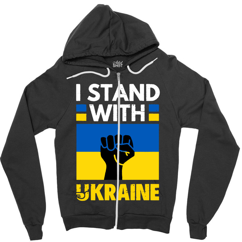 I Stand With Stop War Zipper Hoodie | Artistshot