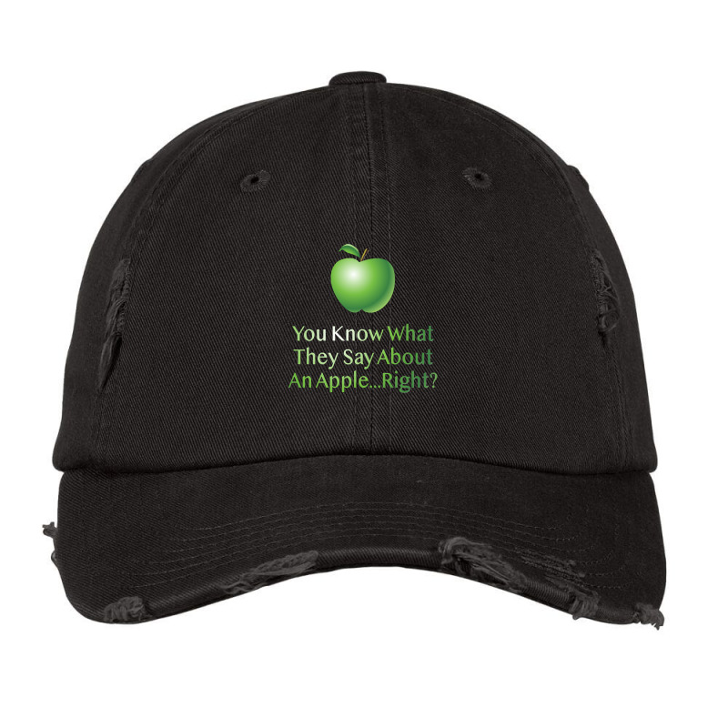 Apple You Know What Vintage Cap by dealgummy642 | Artistshot