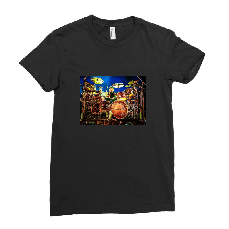 Neil Peart Encore Ladies Fitted T-Shirt by MichaelCooper | Artistshot